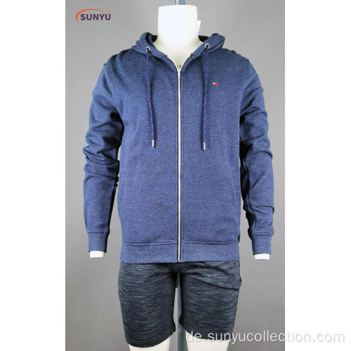 Herren Longsleeve Sweatjacke mit Kapuze